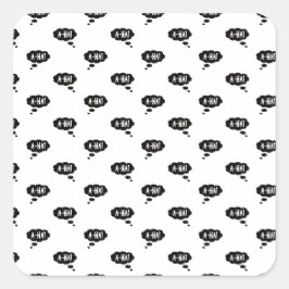 A-ha! Der Eureka-Moment Quadratischer Aufkleber