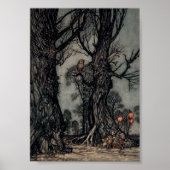 "A Halloween Hunt" illustration 5 x 7 on canvas Poster (Vorne)