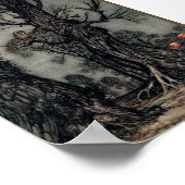 "A Halloween Hunt" illustration 5 x 7 on canvas Poster (Ecke)