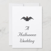 ‚A Halloween Wedding‘ - (Bat in Flight) Einladung (Vorderseite)