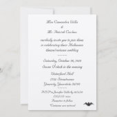 ‚A Halloween Wedding‘ - (Bat in Flight) Einladung (Rückseite)