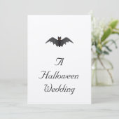 ‚A Halloween Wedding‘ - (Bat in Flight) Einladung (Stehend Vorderseite)