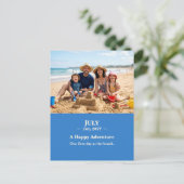 A Happy Adventure July Memory Photo Postcard Postkarte (Stehend Vorderseite)