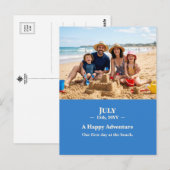 A Happy Adventure July Memory Photo Postcard Postkarte (Vorne/Hinten)