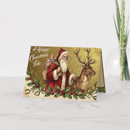 A Happy Christmas Tide Feiertagskarte (Vorderseite)
