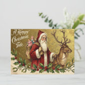 A Happy Christmas Tide Feiertagskarte (Stehend Vorderseite)