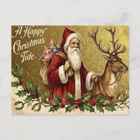 A Happy Christmas Tide Feiertagspostkarte (Vorderseite)