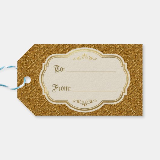 A Happy Christmas Tide Geschenkanhänger (Rückseite Horizontal)