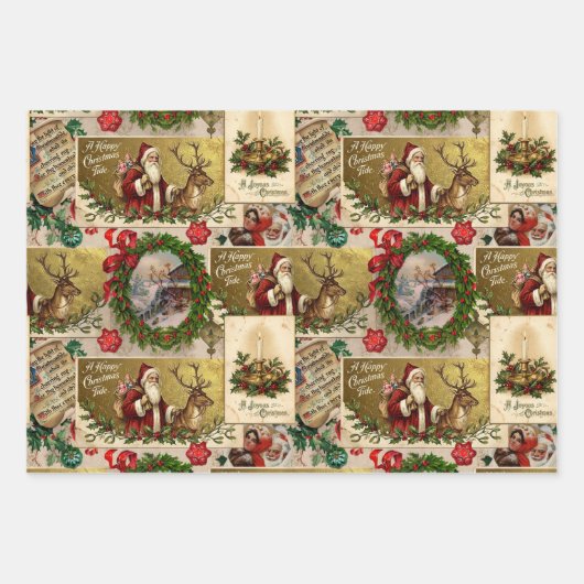 A Happy Christmas Tide Geschenkpapier Set (Vorderseite)