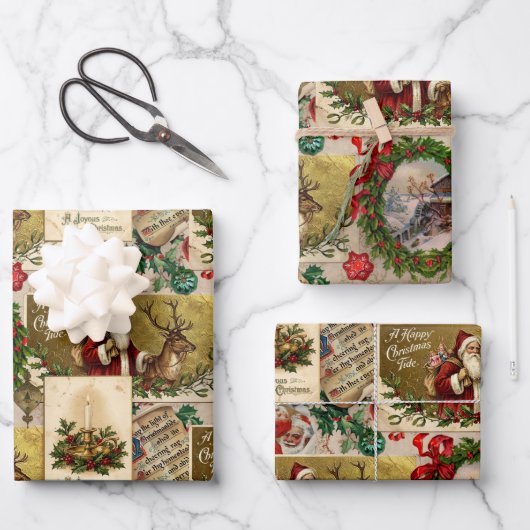 A Happy Christmas Tide Geschenkpapier Set (Vorderseite)