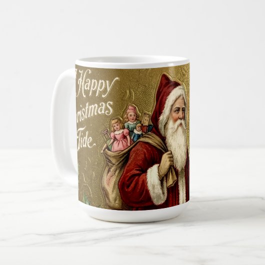 A Happy Christmas Tide Kaffeetasse (Vorderseite Links)