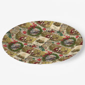 A Happy Christmas Tide Pappteller (Schrägansicht)