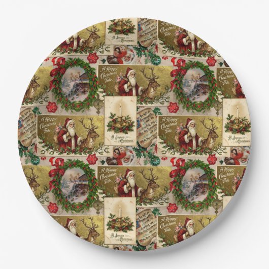A Happy Christmas Tide Pappteller (Vorderseite)