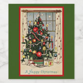 A Happy Christmas Weinetikett (Einzelnes Label)