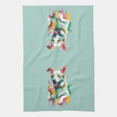 A Happy Dog eating an ice-cream Geschirrtuch (Vertikal)