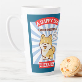 A Happy Dog Shiba cute dog Milchtasse