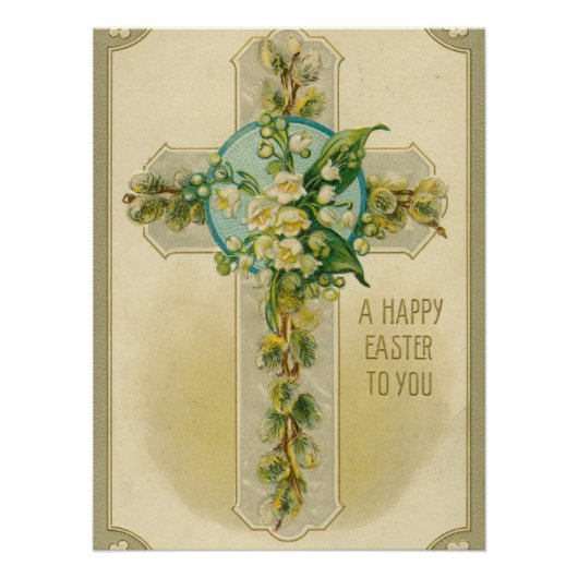 A Happy Easter to You - Antique Postcard,  Poster (Vorderseite)