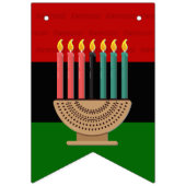 A HAPPY KWANZAA Pan African Wimpelkette (Zweite Fahne)