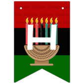 A HAPPY KWANZAA Pan African Wimpelkette (Dritte Fahne)