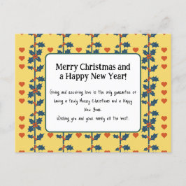 a Happy New year card gelb v6/6 Postkarte