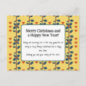 a Happy New year card gelb v6/6 Postkarte (Vorderseite)