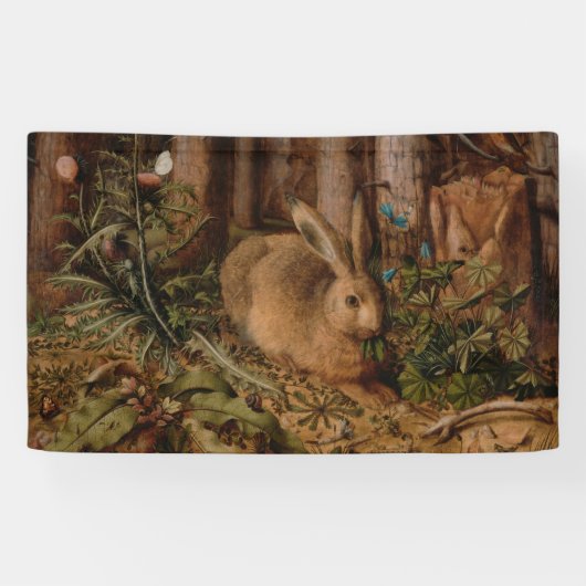 A Hare in the Forest (von Hans Hoffmann) Banner (Horizontal)