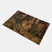 A Hare in the Forest (von Hans Hoffmann) Fußmatte (Schrägansicht)