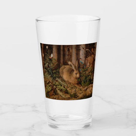 A Hare in the Forest (von Hans Hoffmann) Glas (Vorderseite)