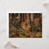 A Hare in the Forest (von Hans Hoffmann) Karte (Vorderseite/Rückseite Beispiel)