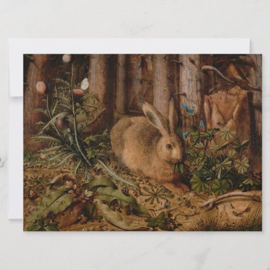 A Hare in the Forest (von Hans Hoffmann) Karte (Vorderseite)