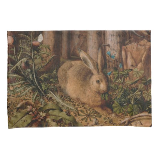 A Hare in the Forest (von Hans Hoffmann) Kissenbezug (Vorderseite-Rechts)