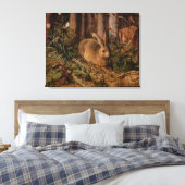 A Hare in the Forest (von Hans Hoffmann) Leinwanddruck (Insitu (Schlafzimmer))