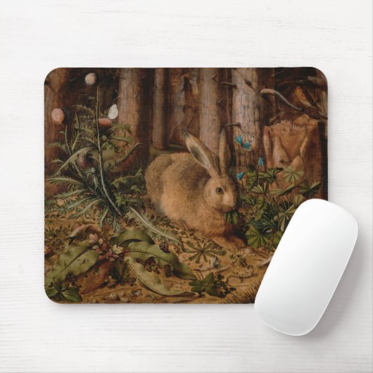 A Hare in the Forest (von Hans Hoffmann) Mousepad (Mit Mouse)