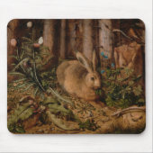 A Hare in the Forest (von Hans Hoffmann) Mousepad (Vorne)