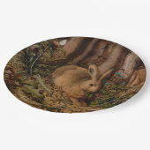 A Hare in the Forest (von Hans Hoffmann) Pappteller (Schrägansicht)