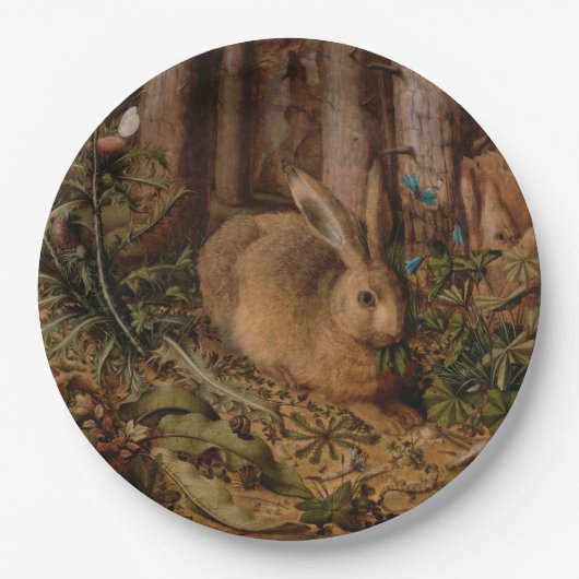 A Hare in the Forest (von Hans Hoffmann) Pappteller (Vorderseite)