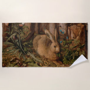 A Hare in the Forest (von Hans Hoffmann) Strandtuch