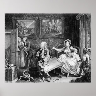 A Harlot's Progress, plate II, Quarrels Poster
