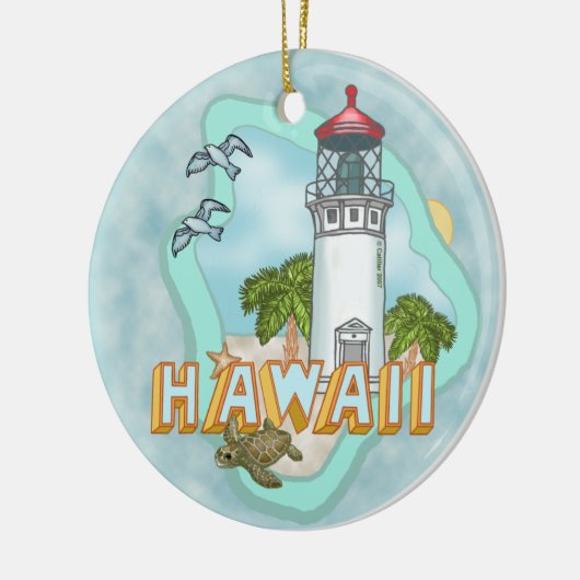 A Hawaii Lighthouse Keramik Ornament (Links)