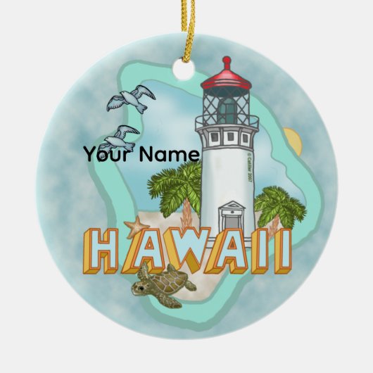 A Hawaii Lighthouse Keramik Ornament (Vorne)