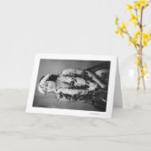 A Hawaiian Hula Dancer PhotographHawaii Karte (Gelbe Blume)