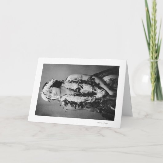 A Hawaiian Hula Dancer PhotographHawaii Karte (Vorderseite)