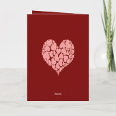  A Heart Of Hearts Romantic Design Monotone Pink Karte (Rückseite)