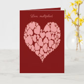  A Heart Of Hearts Romantic Design Monotone Pink Karte (Gelbe Blume)
