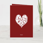 A Heart Of Hearts Romantic Design Monotone White Karte (Rückseite)