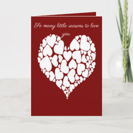 A Heart Of Hearts Romantic Design Monotone White Karte