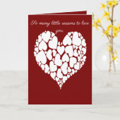 A Heart Of Hearts Romantic Design Monotone White Karte (Gelbe Blume)