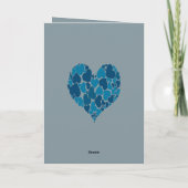 A Heart Of Hearts Romantic Design Pastel Blue  Karte (Rückseite)