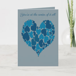 A Heart Of Hearts Romantic Design Pastel Blue  Karte