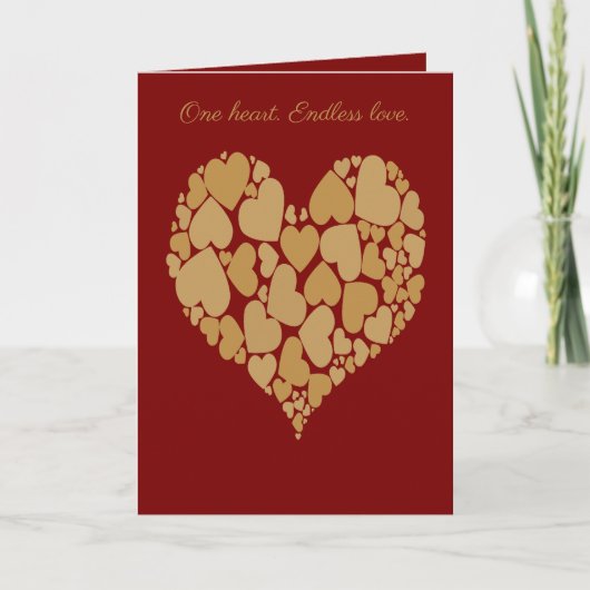  A Heart Of Hearts Romantic Design Pastel Ochre Karte (Vorderseite)